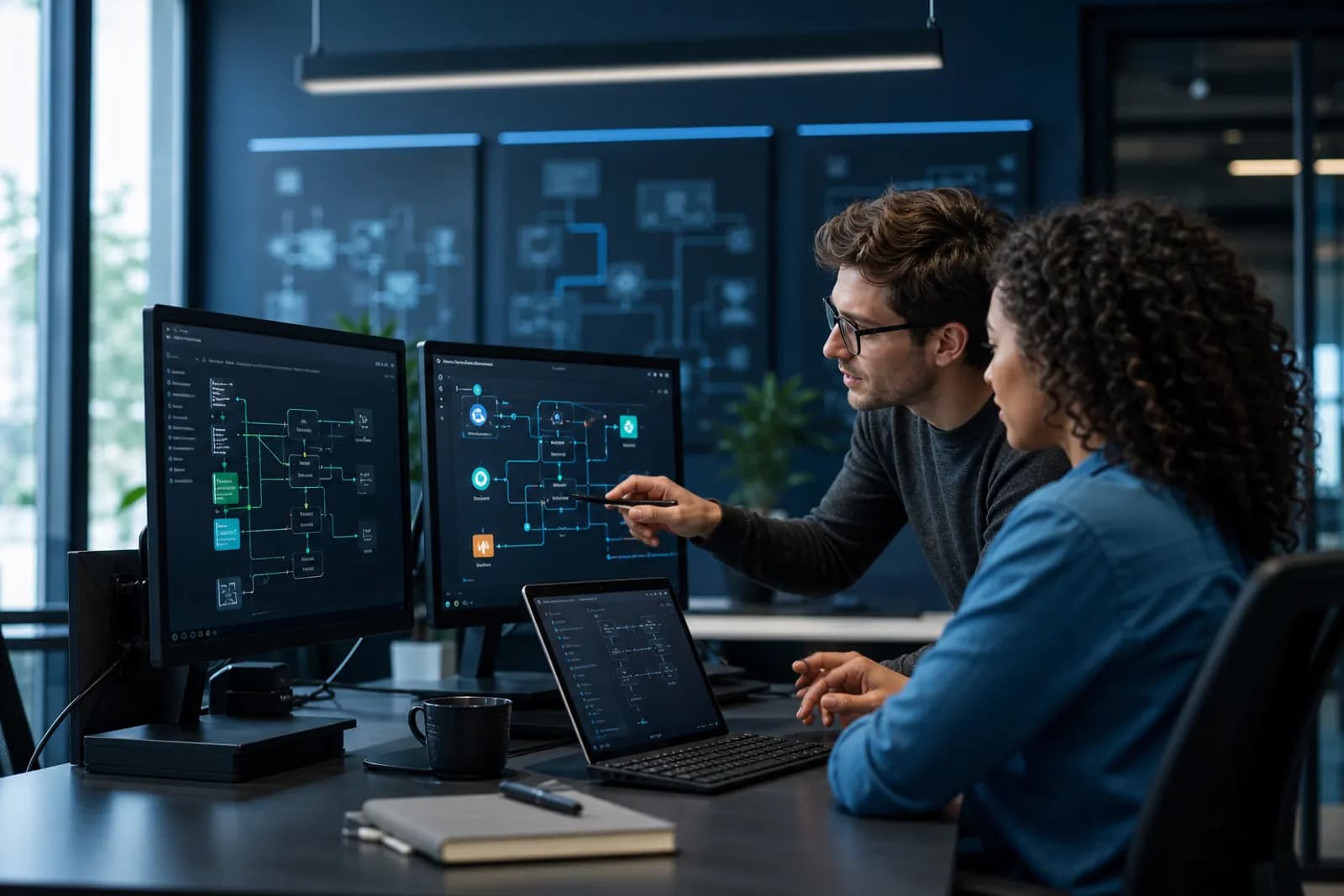 Integration engineers mapping data between business systems